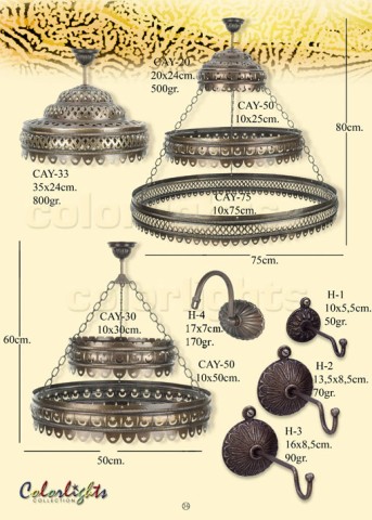 Chandelier Top And Wool Hooks